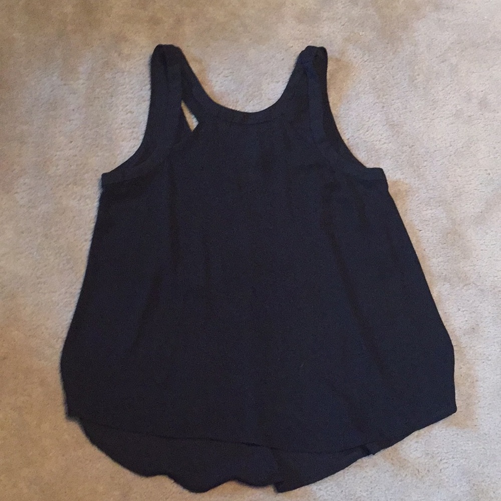 Lush Chiffon Black Tank Top Size M